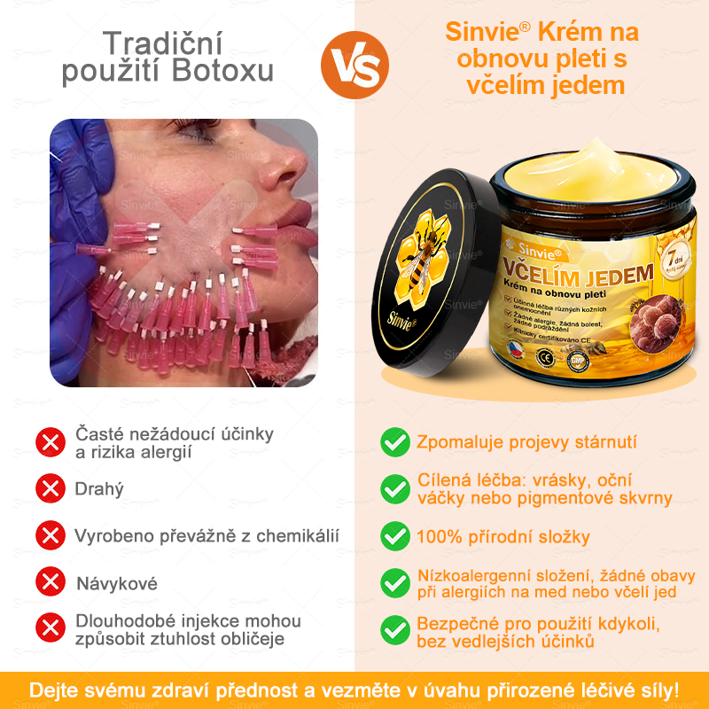 🐝 Sinvie® Krém na obnovu pleti s včelím jedem(👨‍⚕‍CE schváleno)👍✅